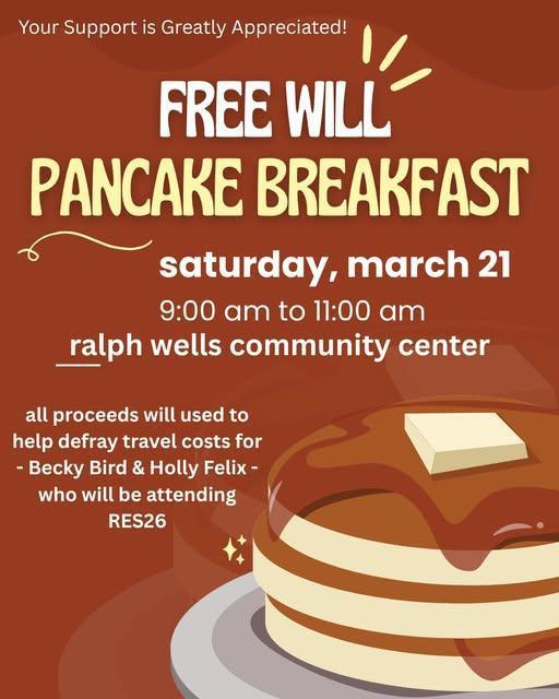 FREE WILL PANCAKE BREAKFAST