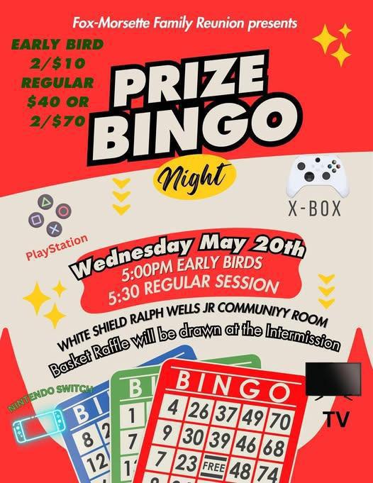 Wednesday Night Bingo!!