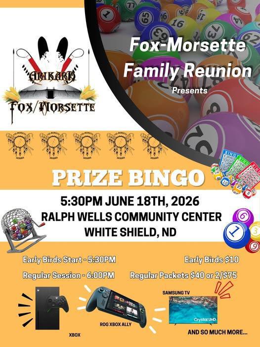Fox-Morsette Prize Bingo!
