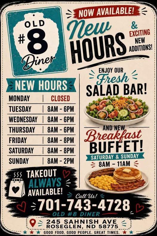 #8 Diner-New Hours