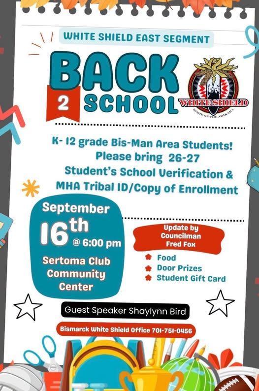 Back To School Event - BisMan Area Students!