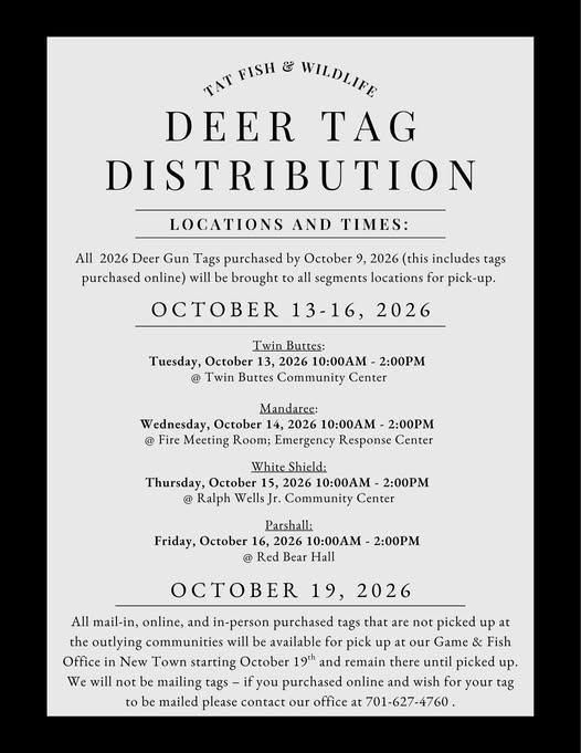 Deer Tag Distribution