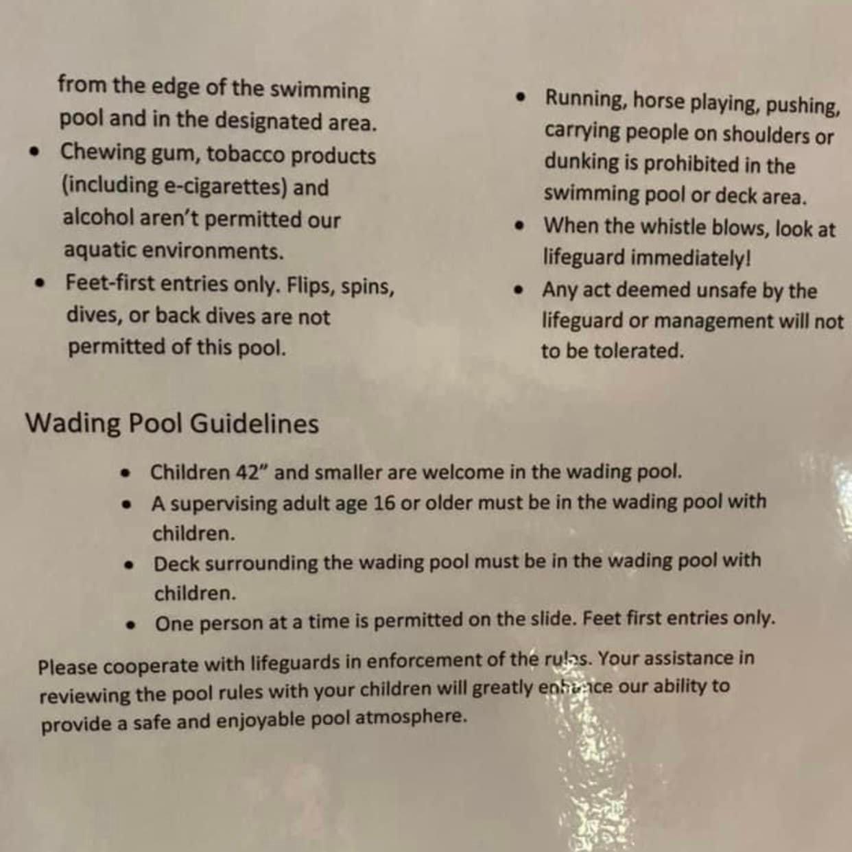 Friendly Reminder: Code of Conduct & Pool Rules