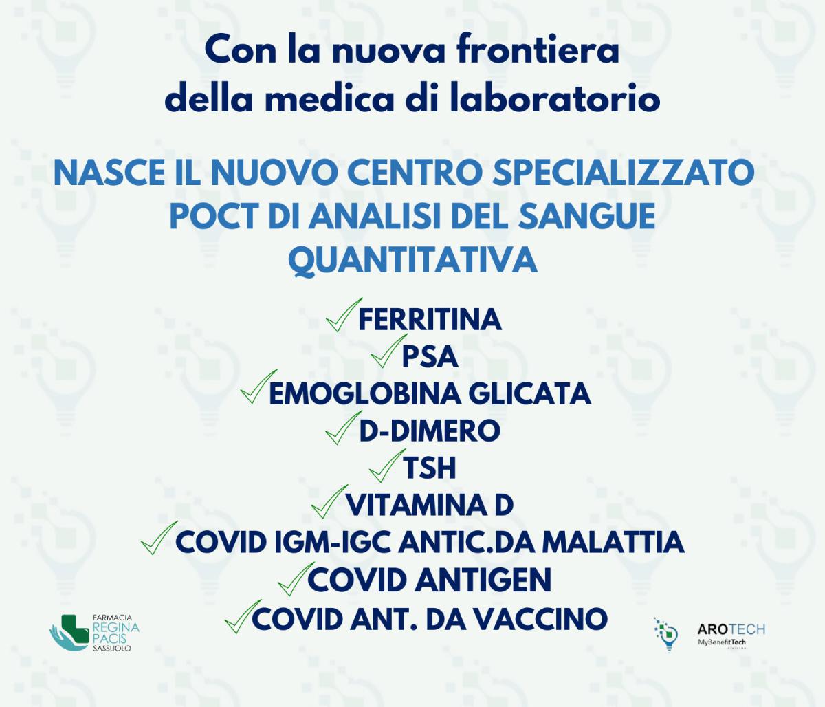 Nuovo centro specializzato POCT di analisi del sangue quantitativa