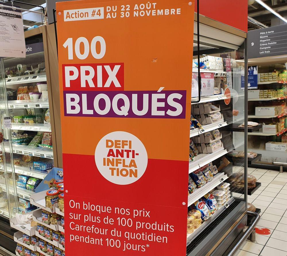 Carrefour bloque le prix de 100 articles MDD