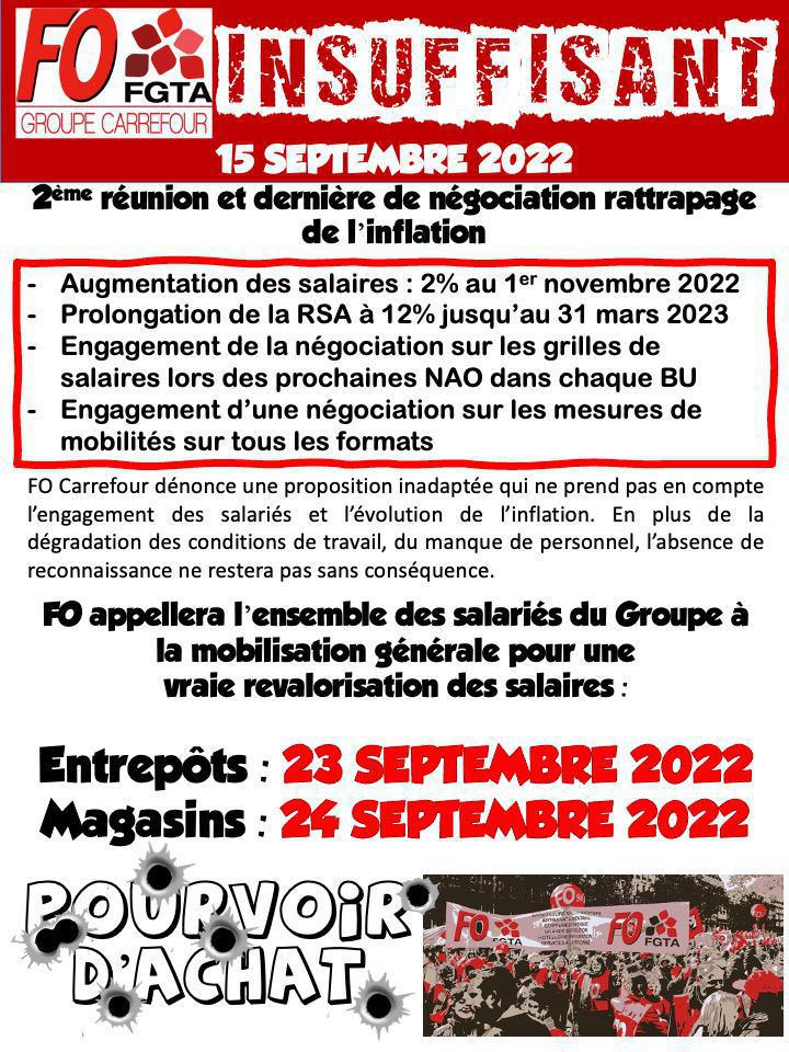 FO appellera l’ensemble des salariés du Groupe à la mobilisation générale