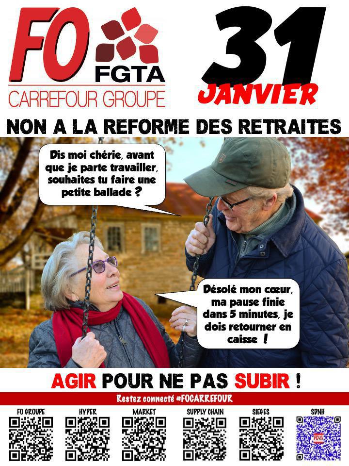 Réforme des retraites : FO Carrefour mobilisé