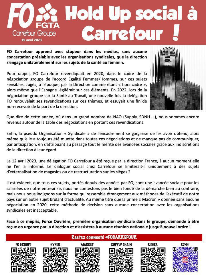 Hold Up social à Carrefour !