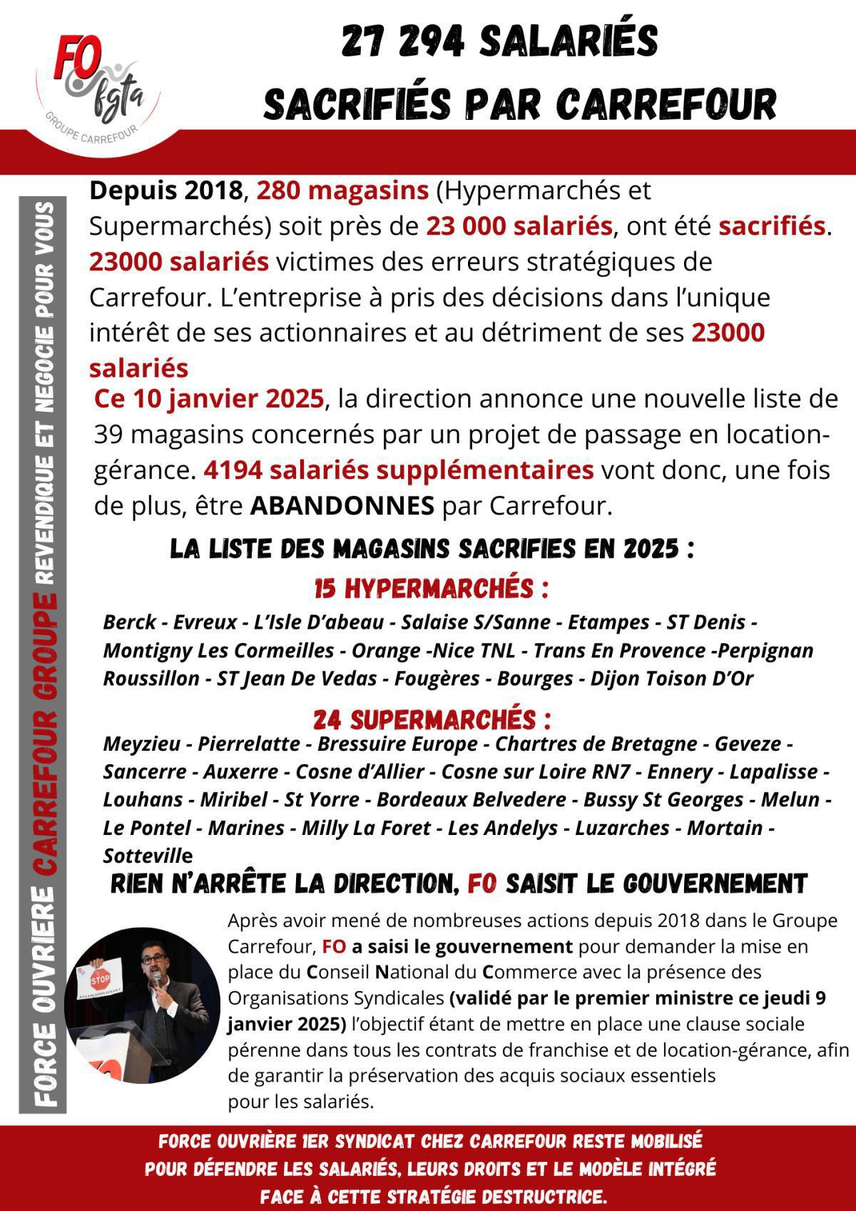 27 294 Salariés Sacrifiés par Carrefour