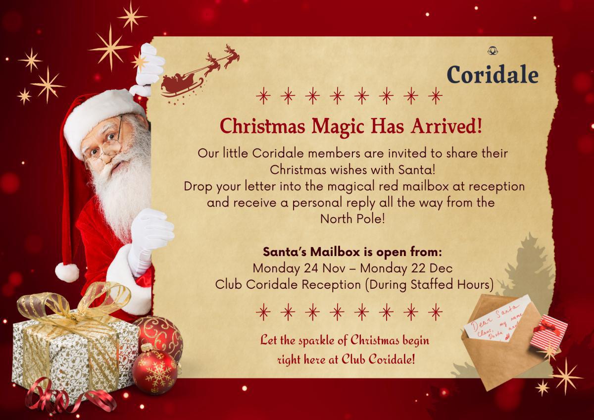 Send Your Wishes to Santa at Coridale!