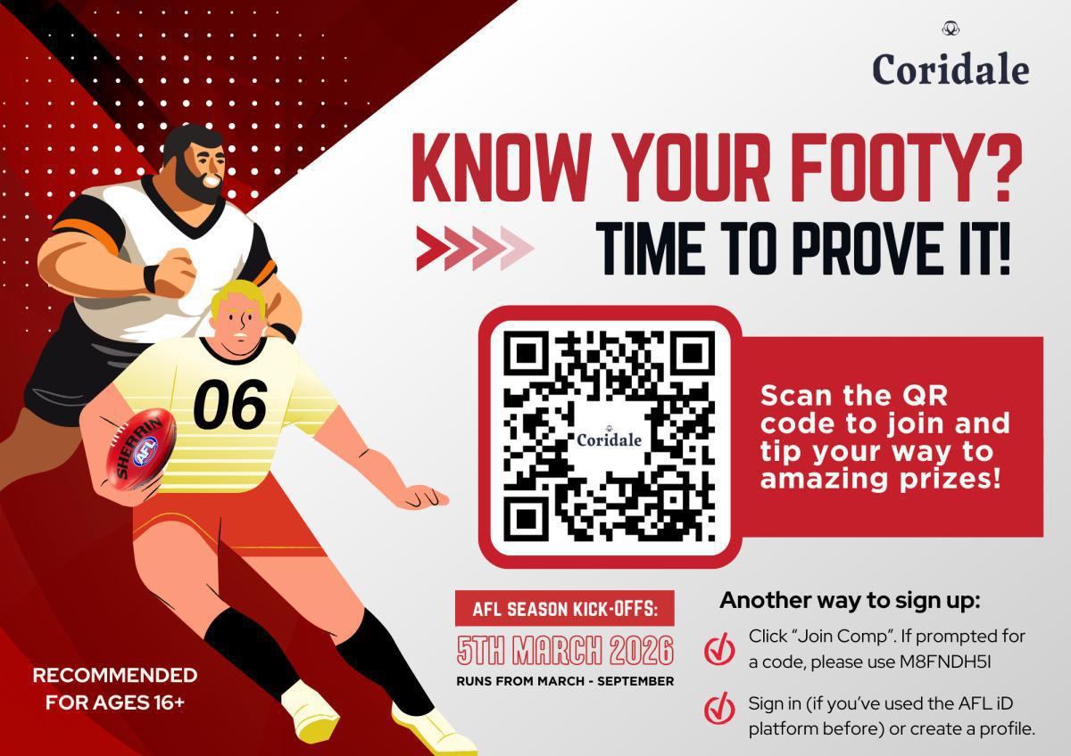 Footy Tipping Challenge at Club Coridale!