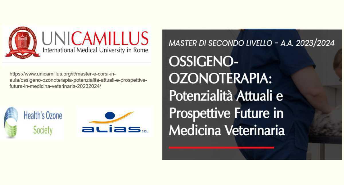 PRIMO MASTER DI OZONOTERAPIA IN VETERINARIA PROMOSSO DALL’UNICAMILLUS INTERNATIONAL MEDICAL UNIVERSITY È IL PRIMO A LIVELLO CONTINENTALE E PUÒ CONSIDERARSI, PER QUALITÀ, ORIGINALITÀ E COMPETENZA, TRA LE MIGLIORI PROPOSTE FORMATIVE A LIVELLO MO PRIMO MASTER DI OZONOTERAPIA IN VETERINARIA PROMOSSO DALL’UNICAMILLUS INTERNATIONAL MEDICAL UNIVERSITY È IL PRIMO A LIVELLO CONTINENTALE E PUÒ CONSIDERARSI, PER QUALITÀ, ORIGINALITÀ E COMPETENZA, TRA LE MIGLIORI PROPOSTE FORMATIVE A LIVELLO MO
