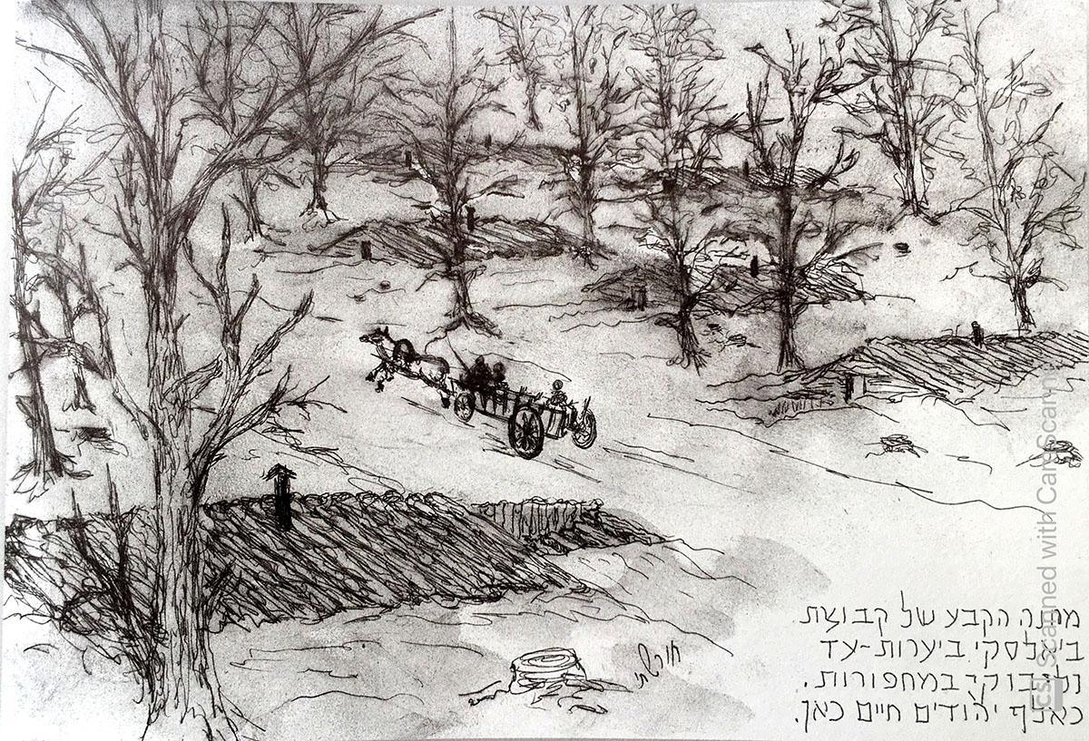 Sketches by Olga Balai in the Naliboki forest