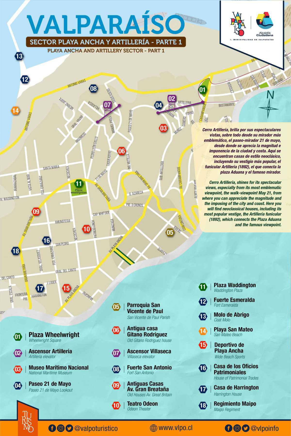 Mapa Sector Playa Ancha y Artillería Parte 1 Mapa Sector Playa Ancha y Artillería Parte 1