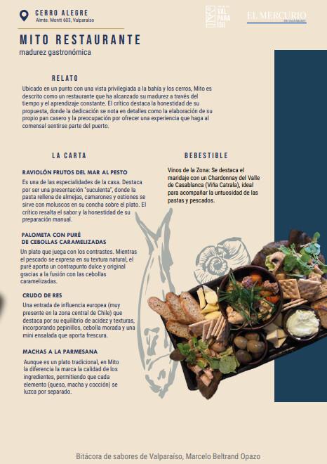 Bitácora de Sabores de Valparaíso — por Marcelo Beltrán