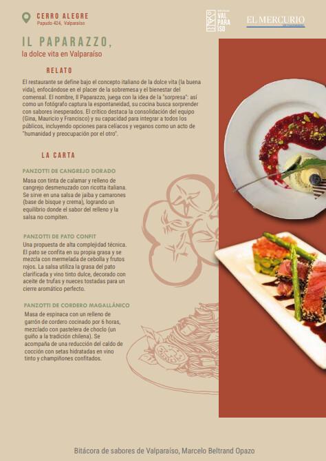 Bitácora de Sabores de Valparaíso — por Marcelo Beltrán