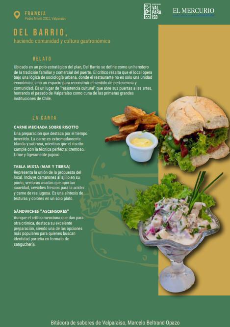 Bitácora de Sabores de Valparaíso — por Marcelo Beltrán