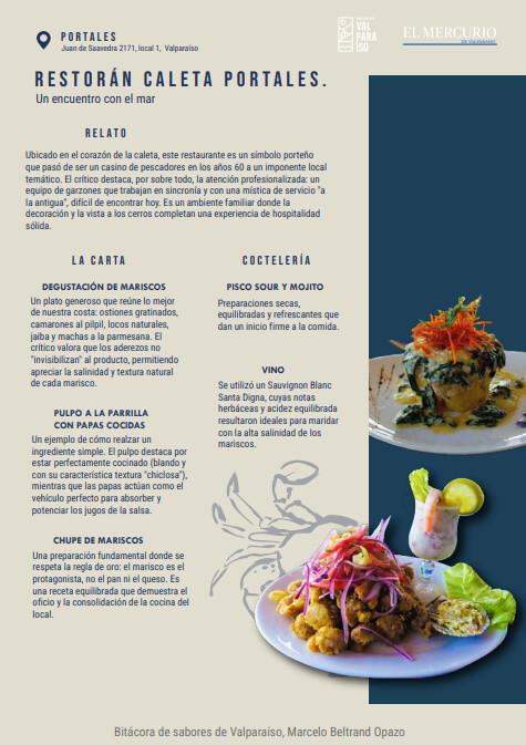 Bitácora de Sabores de Valparaíso — por Marcelo Beltrán