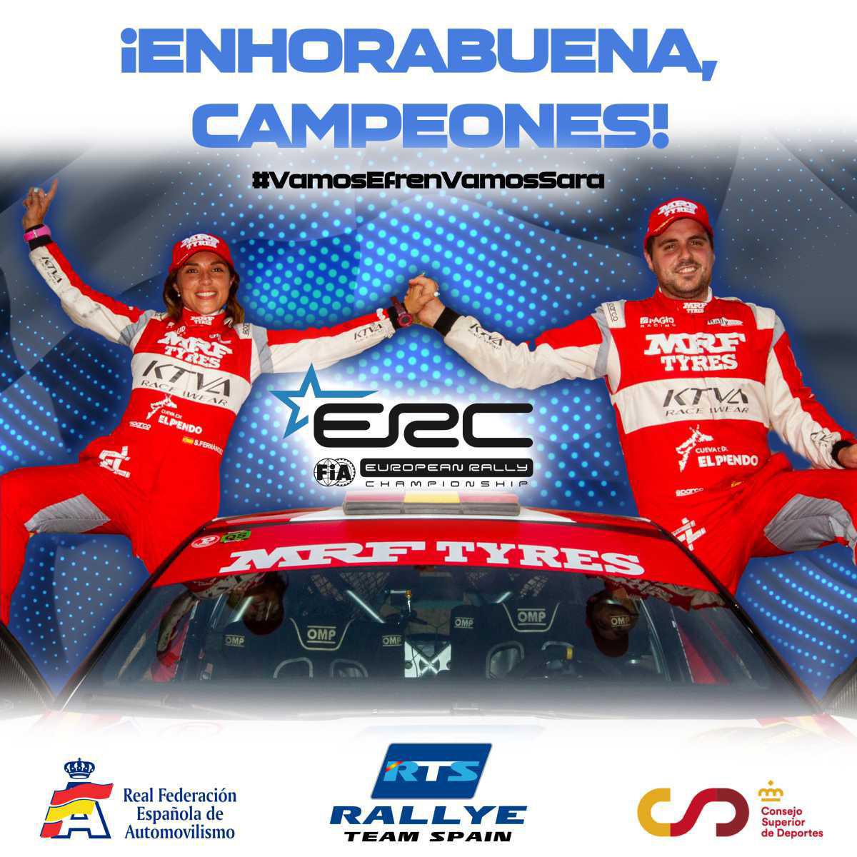 El Rallye Team Spain conquista el Europeo con Efrén Llarena y Sara Fernández