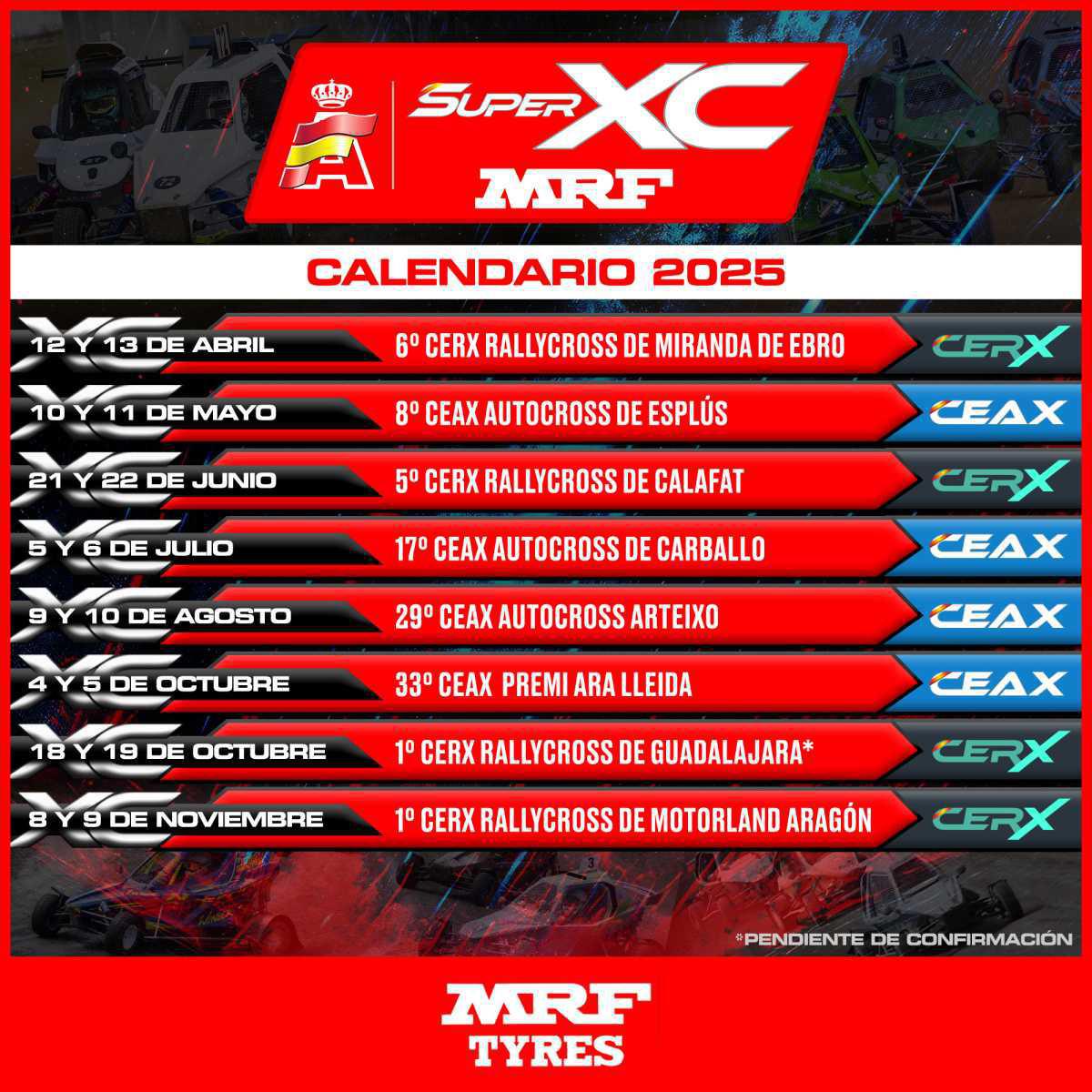 La RFEDA convoca el primer Campeonato de España de Super Crosscar MRF La RFEDA convoca el primer Campeonato de España de Super Crosscar MRF