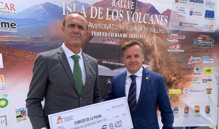 La Palma recibe la ayuda recaudada por la subasta solidaria organizada por la RFEDA en beneficio de los afectados por el volcán. 