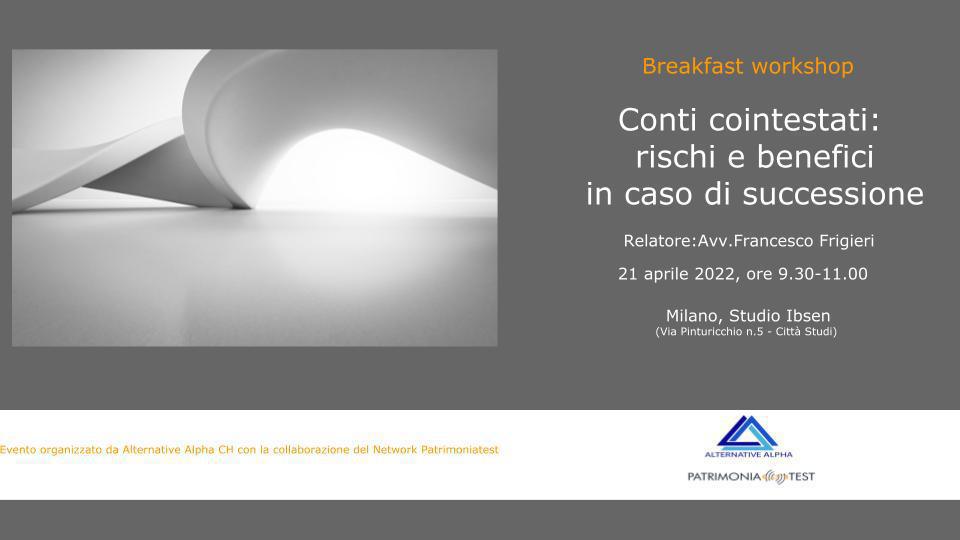 Conti cointestati (live): rischi e benefici in caso di successione