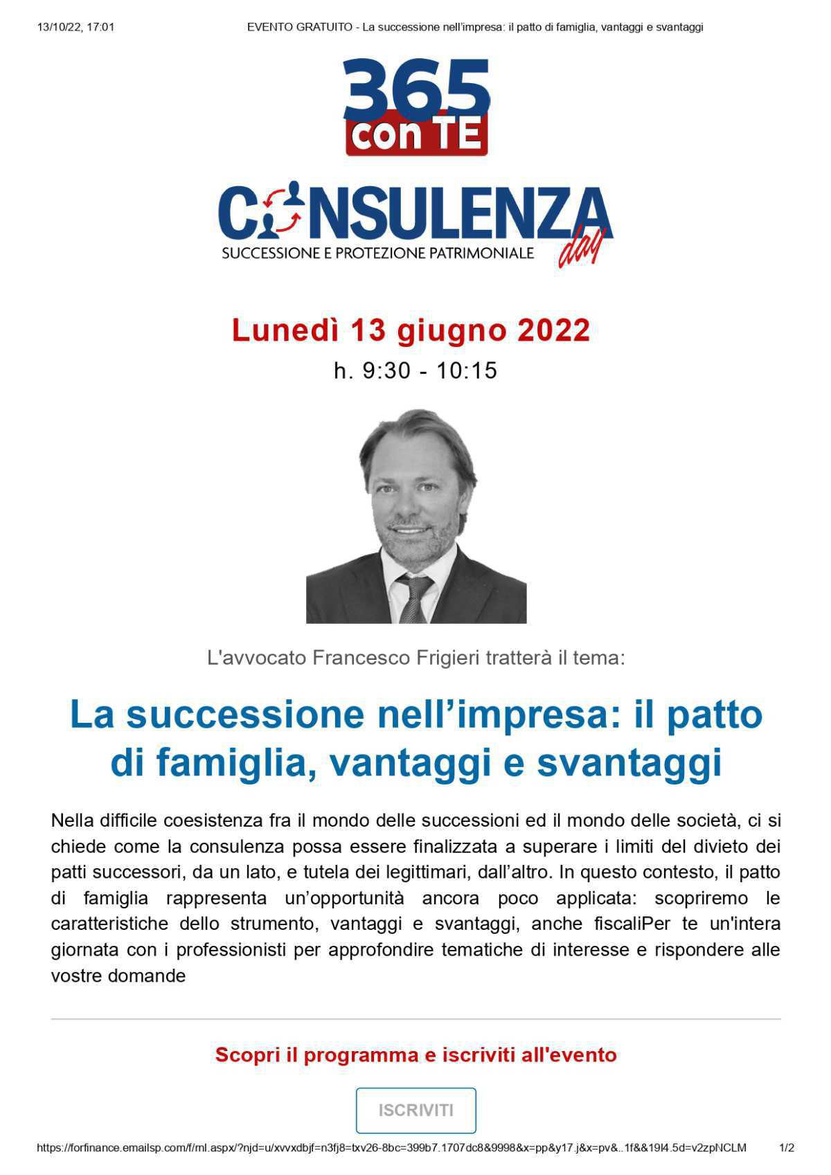 Webinar: 365 con Te: Consulenza day 