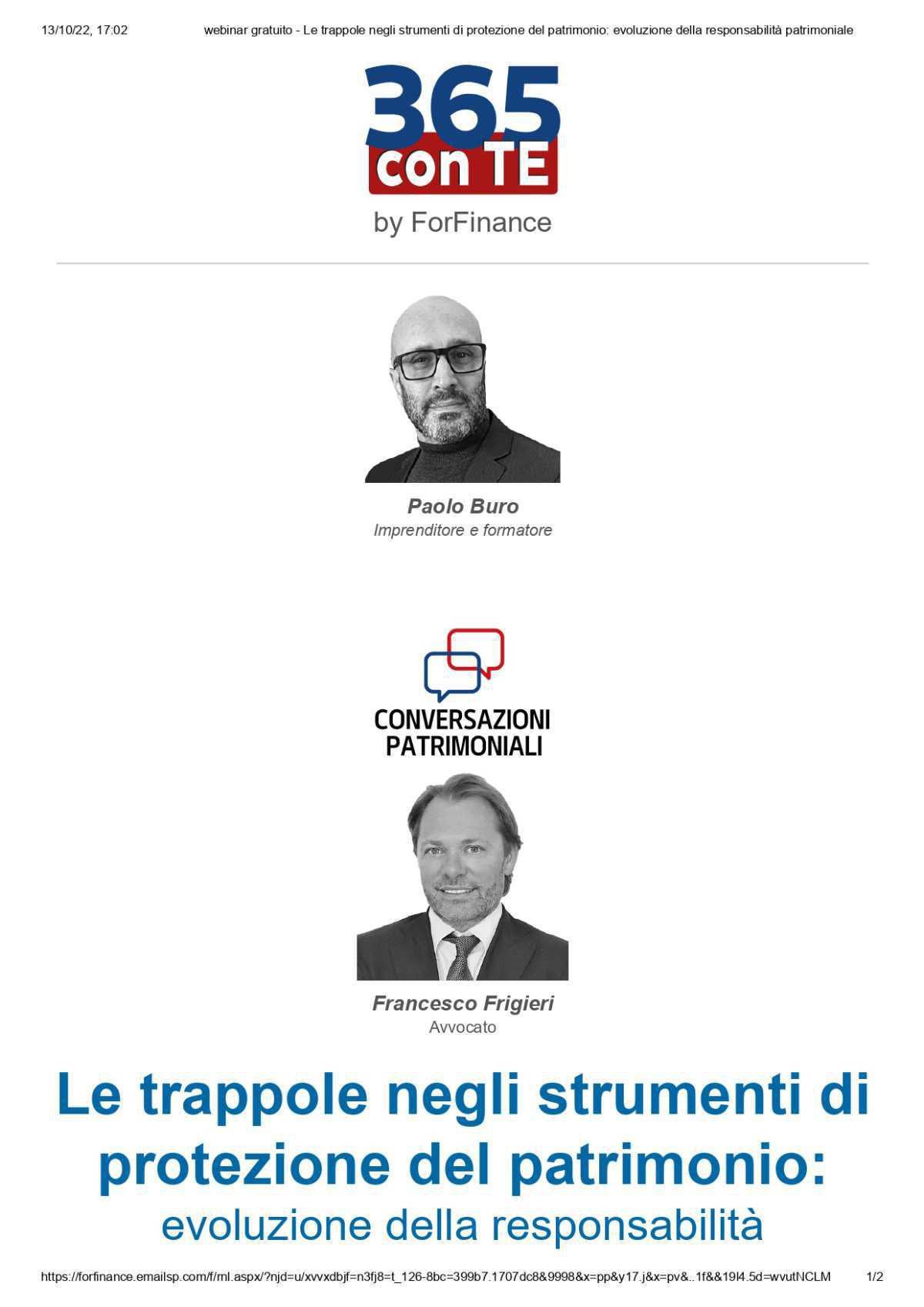 Webinar, 365 con Te: le trappole negli strumenti di protezione 