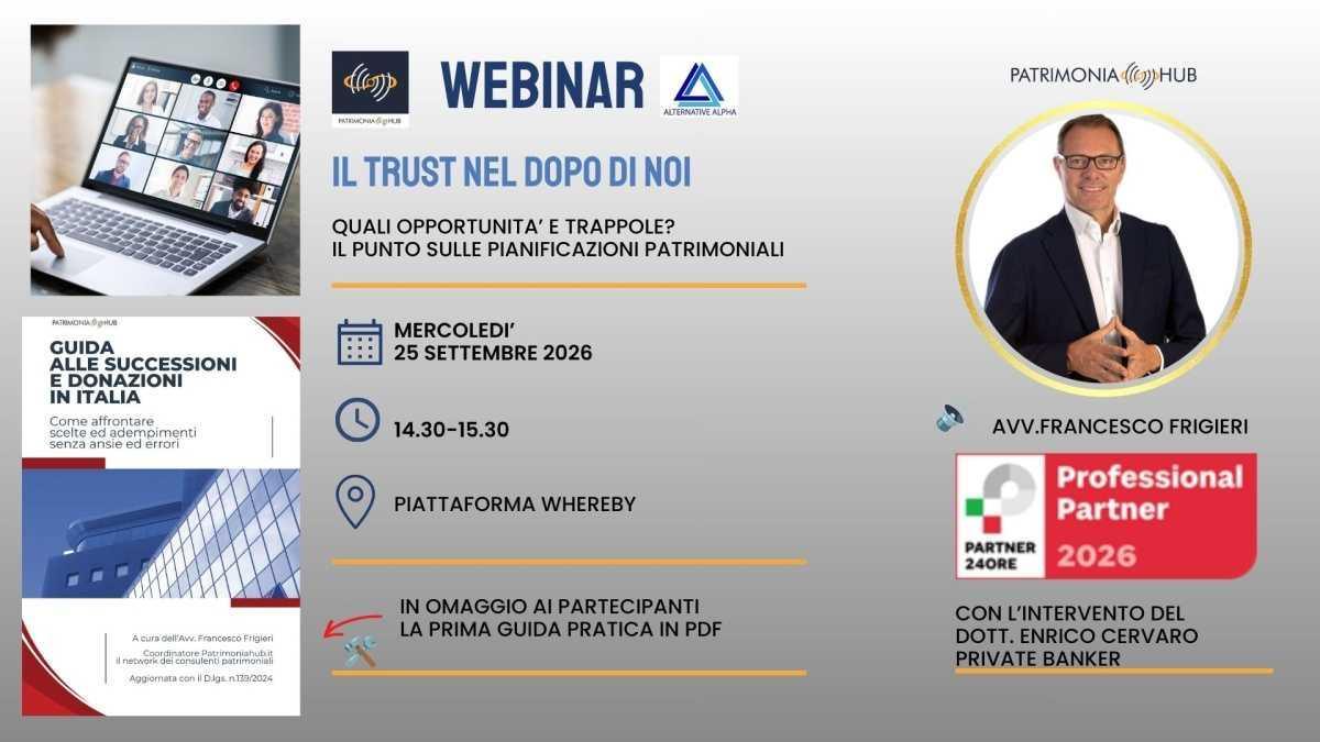 Il trust nel dopo di noi 