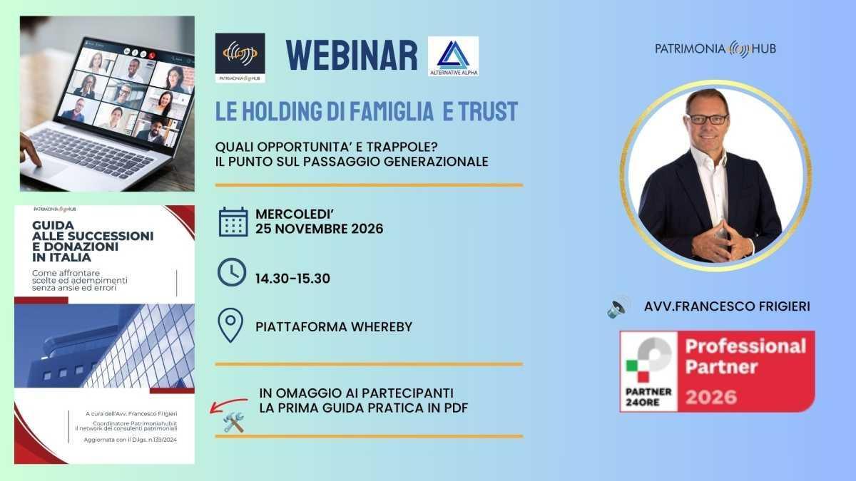 Le holding di famiglia e trust 