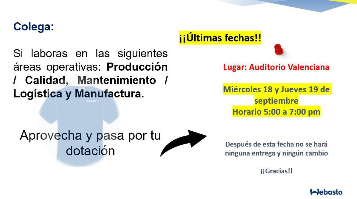 Últimas fechas de entrega de uniformes. ¡No te quedes sin el tuyo!