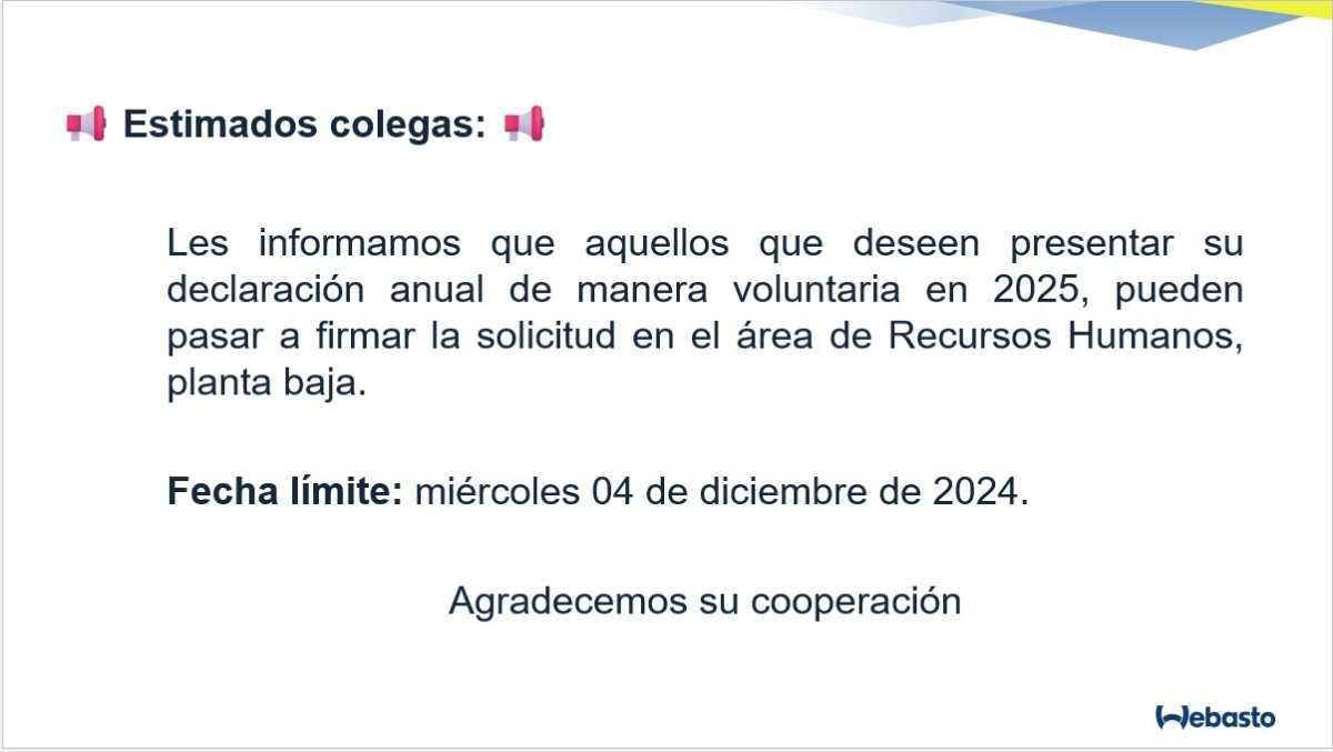 Si deseas presentar de manera voluntaria tu declaración anual 2025, consulta esta información