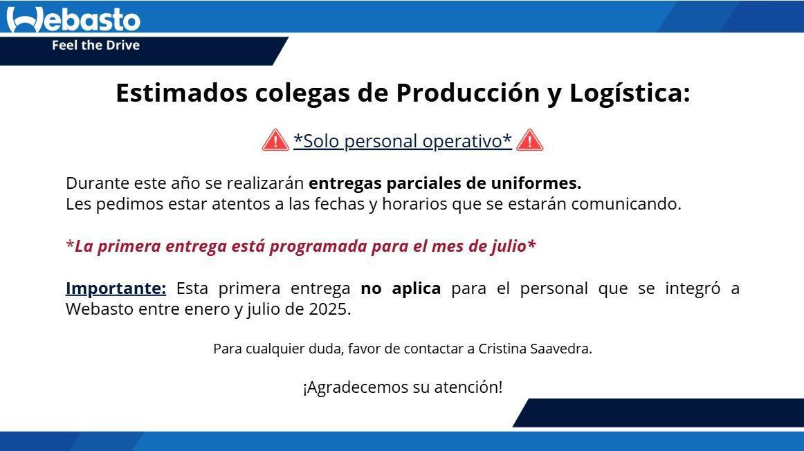 La entrega de uniformes esta próxima, ¡mantente al pendiente!