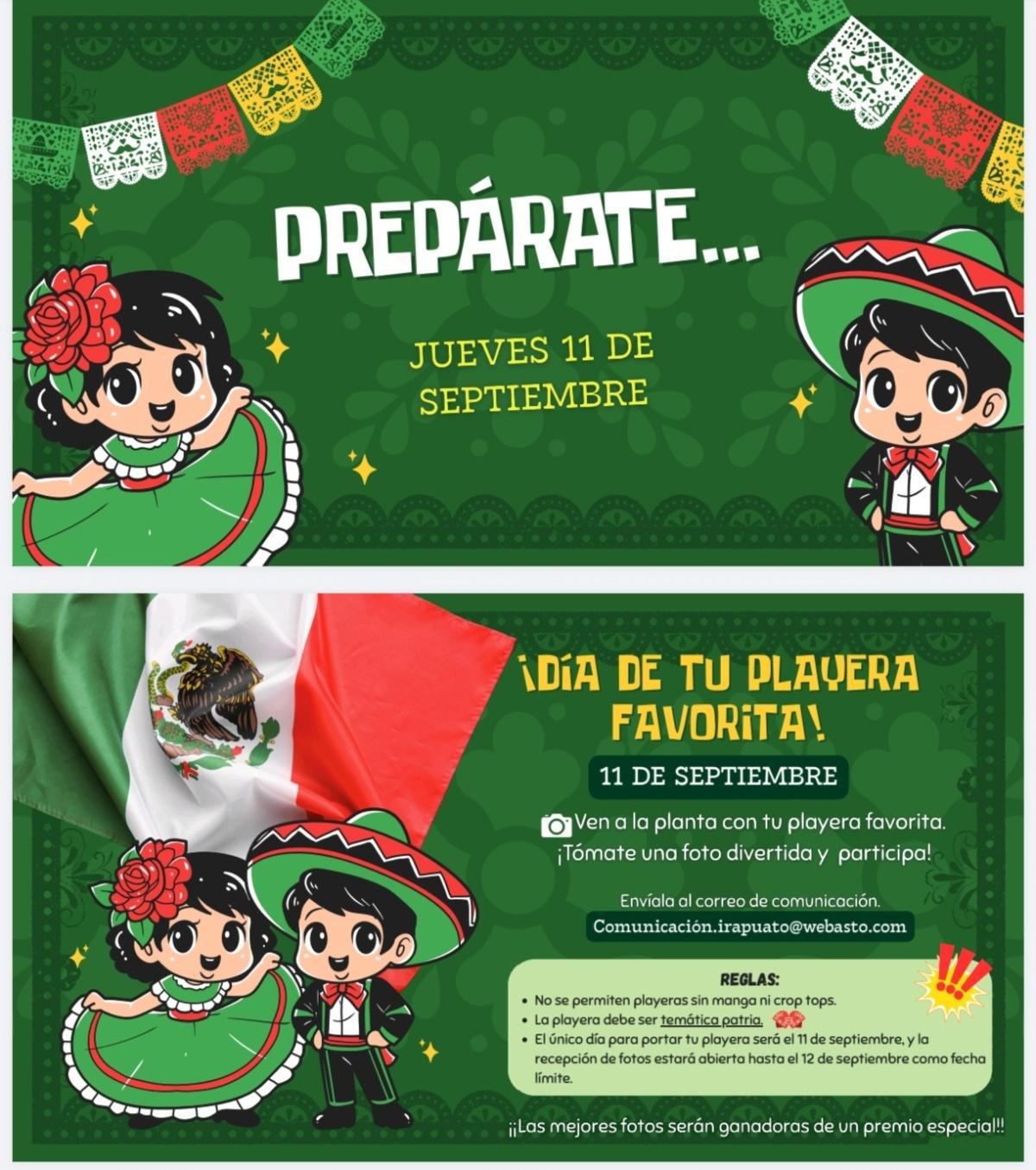 El mes patrio llego, preparate para esta actividad que planeamos especialmente para ti