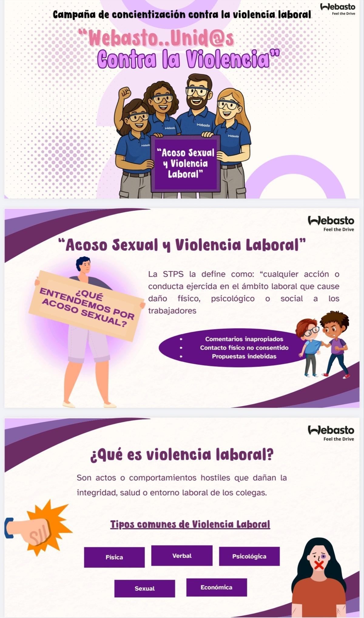 Prepárate para la trivia "Webasto... unid@s contra la violencia" 