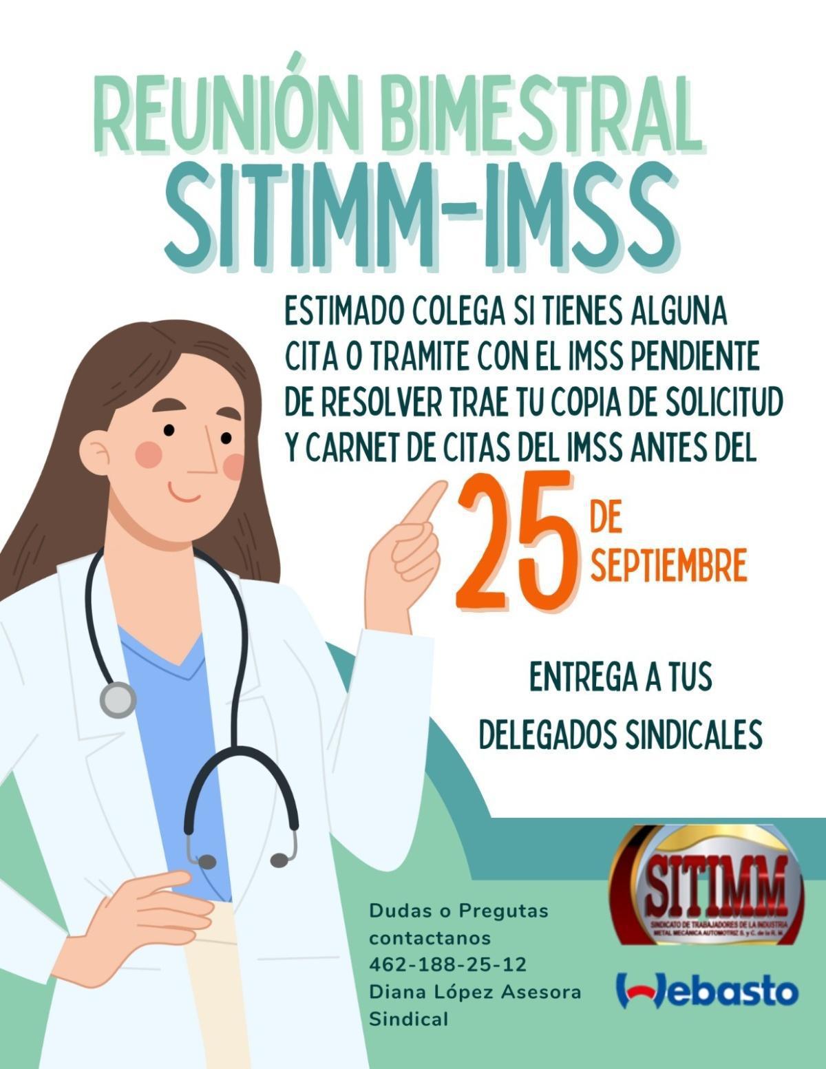Reunión bimestral SITIMM - IMSS