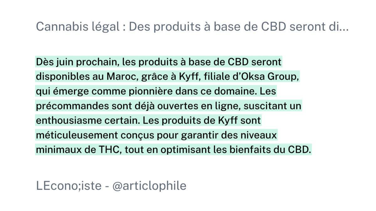 Le Maroc ouvre la voie au CBD, une nouvelle ère pour le cannabis local Le Maroc ouvre la voie au CBD, une nouvelle ère pour le cannabis local