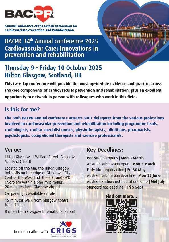 British Association for Cardiovascular Prevention and Rehabilitation (BACPR) Annual Conference