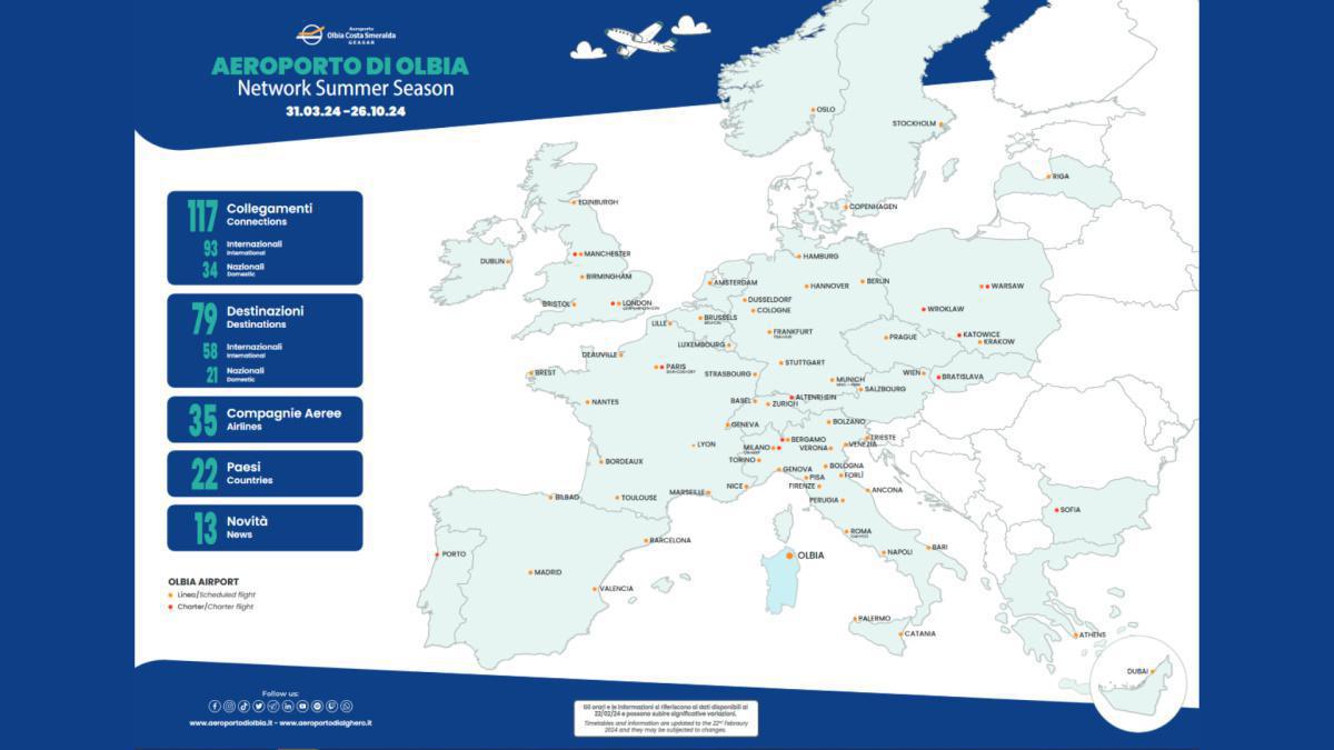 Al via la stagione Summer 2024 degli aeroporti del Nord Sardegna Al via la stagione Summer 2024 degli aeroporti del Nord Sardegna