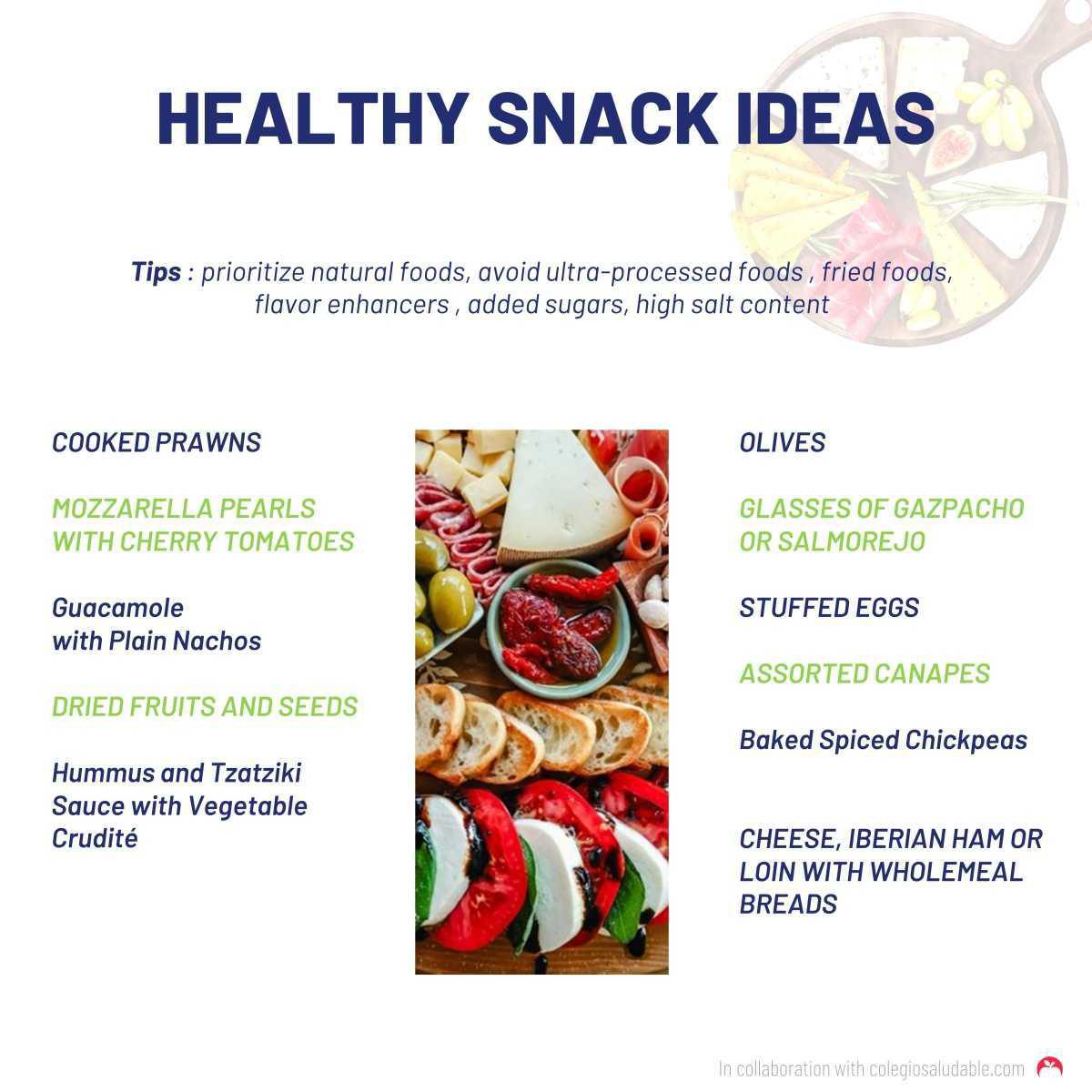 Ideas de aperitivos saludables
