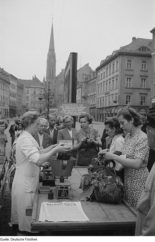 Verkaufsszene auf dem Markt (1953)