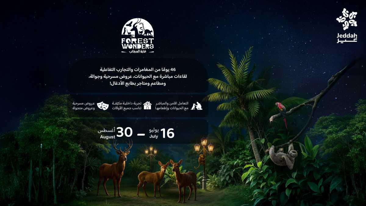 فعالية غابة العجائب بجدة 🌊🌳 فعالية غابة العجائب بجدة 🌊🌳