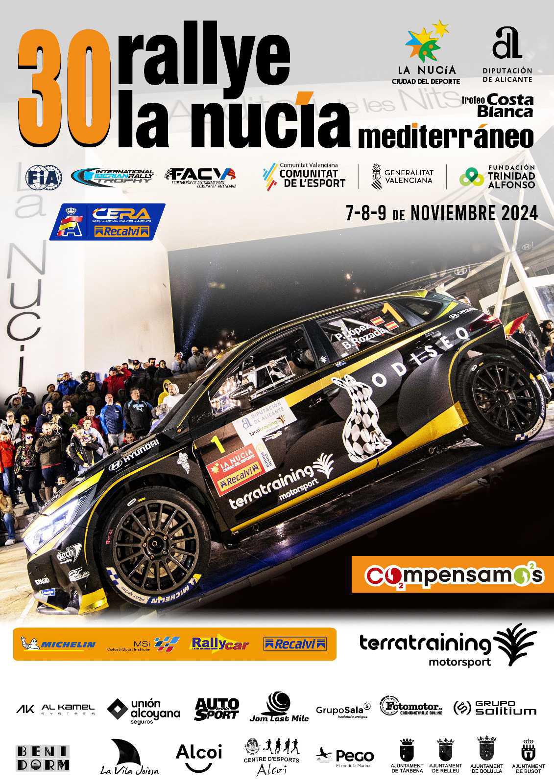 El 30 Rallye La Nucía Mediterráneo ‘Trofeo Costa Blanca’ arranca motores 