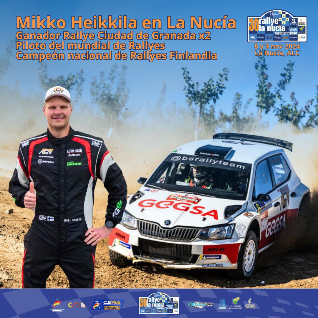 Mikko Heikkila confirma su interés en participar en el 30º Rallye La Nucía Mikko Heikkila confirma su interés en participar en el 30º Rallye La Nucía