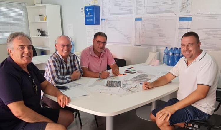 Visita a las obras de la Ciutat Esportiva Camilo Cano, centro de operaciones del Rallye La Nucía Mediterráneo