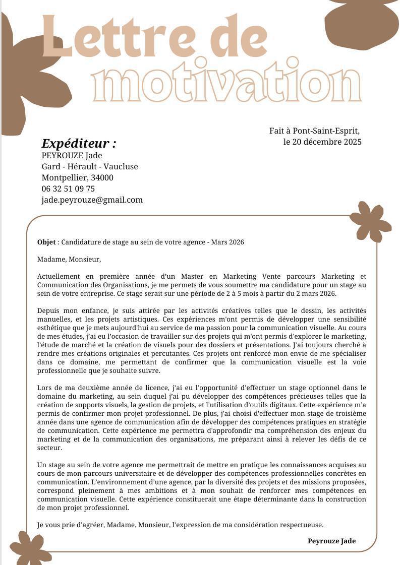 Stage Marketing et communication des organisations