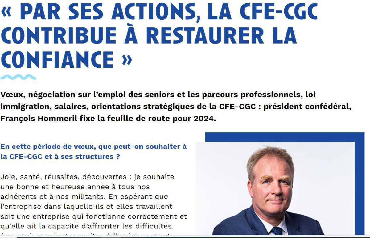 Restaurer la Confiance ....