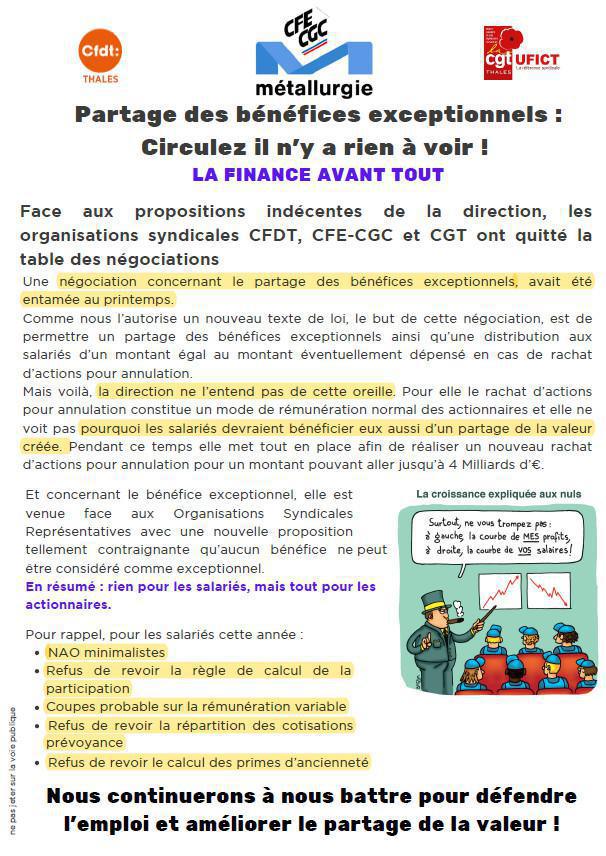 Partage des bénéfices exceptionnels, circulez, il n'y a rien à voir !