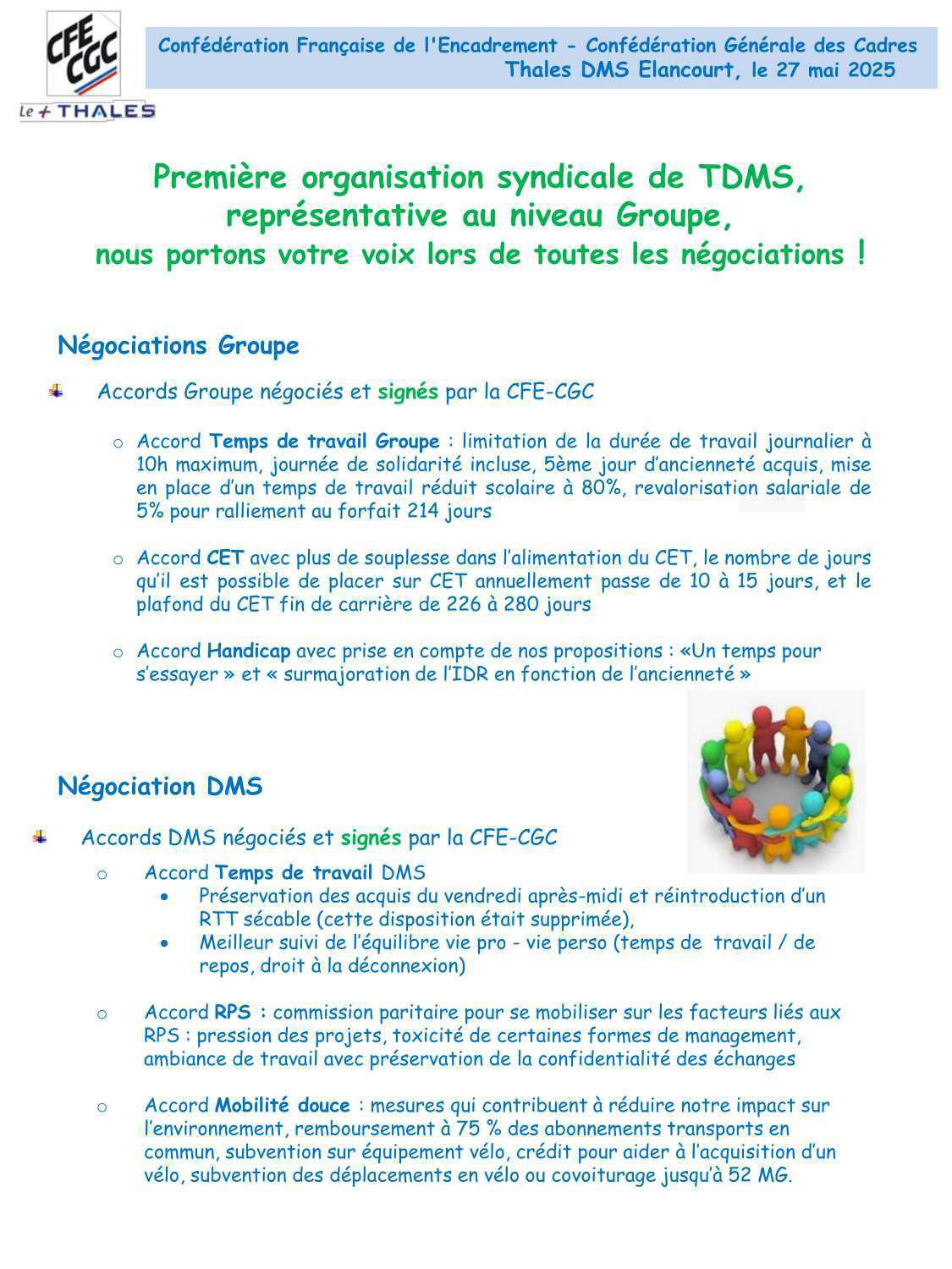 DMS Elancourt : Tract n° 1 du 27 mai 2025