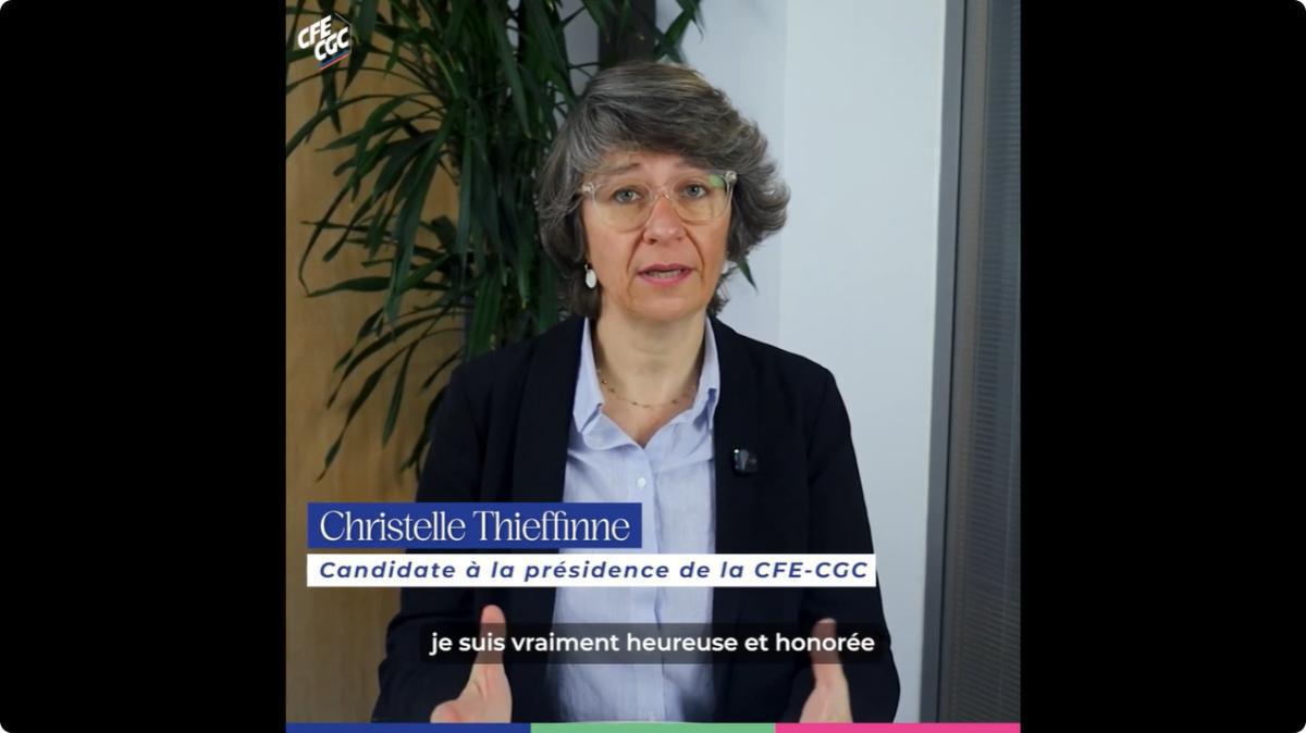 Christelle Thieffinne candidate à la présidence de la CFE-CGC !